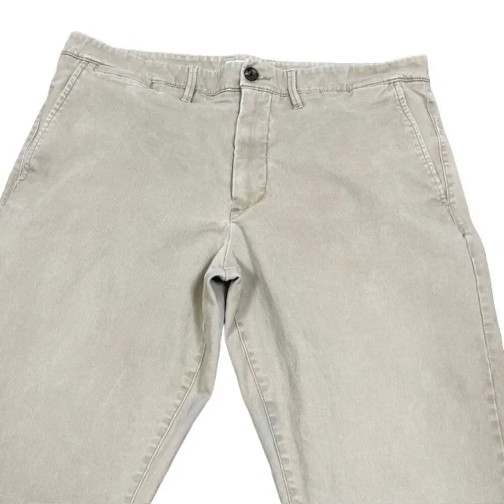 Goodfellow Hennepin Chino Athletic Khaki Beige Tan Flat‎ Front Men's Size 38x30